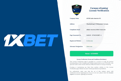 Лицензия 1xBet на Кюрасао остается действительной